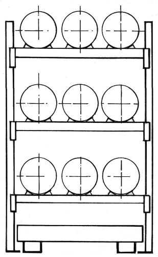 Fassregal, AF, BxTxH 1350x850x2500 mm,