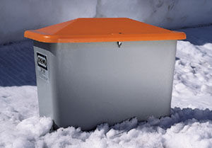 Streugutbehälter, grau/orange, 1100 l,