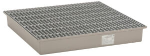 Auffangwanne, GFK, m. GFK-Gitterrost,