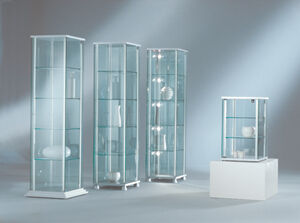 Standvitrine, BxTxH 430x430x1760 mm