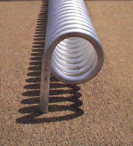 Spiral-Fahrradständer, Edelstahl natur,