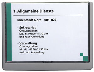 Türschild aus ABS, Klick-Funktion,