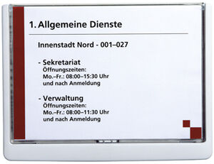 Türschild aus ABS, Klick-Funktion, A5,