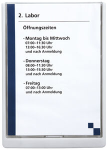 Türschild aus ABS, Klick-Funktion, A4,