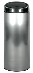 Edelstahl-Papierkorb, Touch-Deckel,