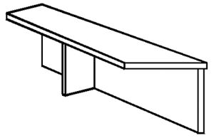 Thekenaufsatz, für Eckelement 90 Grad,