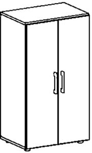 Flügeltürschr., BxTxH 800x420x1104 mm,