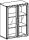 Flügeltürschr., BxTxH 800x420x1104 mm,