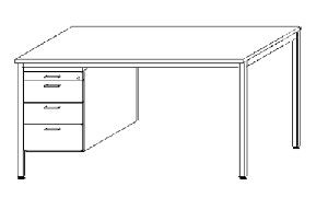 Schreibtisch, BxTxH 1200x800x720 mm,