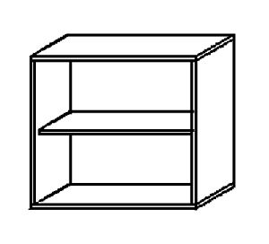 Büroregal, BxTxH 400x400x752 mm, 2 OH,