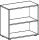 Büroregal, BxTxH 800x400x752 mm, 2 OH,