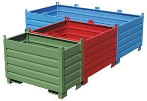 Sammelbehälter, Stahl, Traglast 500 kg,