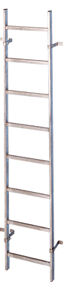 Schachtleiter, Edelstahl, 11 Sprossen,