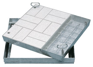 Stahl-Schachtabdeckung, verz.