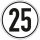 Hinweisschild, 25 km/h,