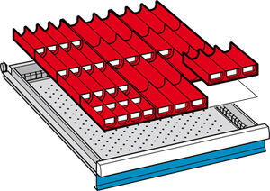 Mulden, H 50 mm, 4x4 u. 8x3-tlg.,