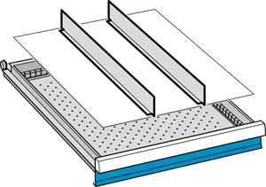 Trennwände, H 200 mm, 2 Trennwände,