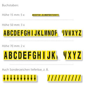 Buchstaben A-Z, Etikett weiß,