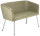 2er-Besuchersofa, Kunstlederbez. creme,