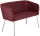 2er-Besuchersofa, Kunstlederbez. rot,