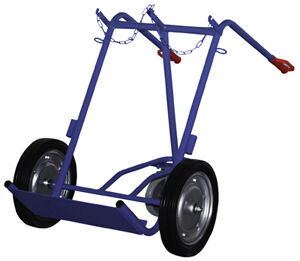 Stahlflaschenkarre, Stützrolle,