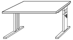 Schreibtisch, BxTxH 1200x800x650-850mm,