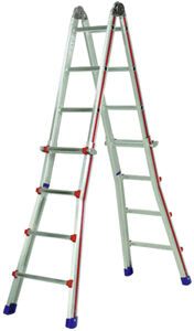 Teleskopleiter, 4x3 Sprossen, Länge als