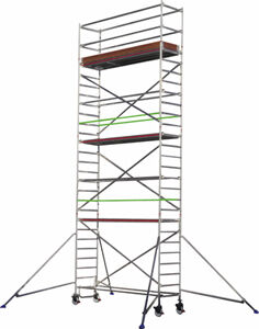 Alu-Fahrgerüst mit Ausleger, H 11,40 m,