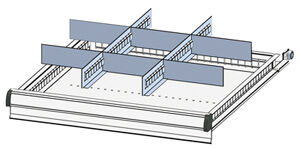 Einteilungsmaterialset, 2 Schlitzwände,