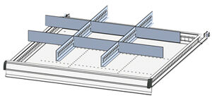 Einteilungsmaterialset, 2 Schlitzwände,