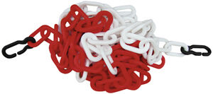 Kunststoffkette aus PP, rot-weiß,