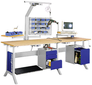 Werktisch, BxTxH 1500x750x735-1100 mm,