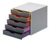 Schubladenbox, 5 farbige Schubladen,