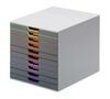Schubladenbox, 10 farbige Schubladen,