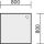 Verkettungsplatte, BxTxH 800x800x720mm,