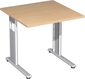 Schreibtisch, BxTxH 800x800x680-820 mm,