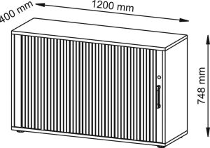 Rollladenschr., BxTxH 1200x400x748 mm,