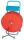 Abroll-Wagen, fahrbar, rot,