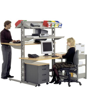 PC-Stationen und Steh-Arbeitsplätze zweiseitige...