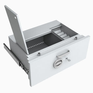 Einwurftresor Modell Bern Deposit  - Kl. D-II mit Gewicht 340, Schublade vorne mit Münzablagefach