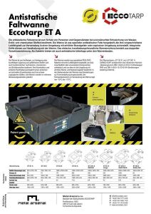 Eccotarp Antistatisch ET 061 CARGO EUR Faltbare Auffangwanne Volumen 210 L