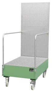 Auffangwanne mit Lochplatte, RAL 6011,
