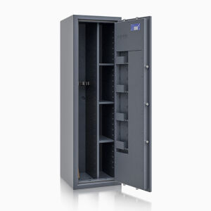 Waffenmehrtweckschrank Klasse 1 ECBS  Modell St.Gallen MAX KOMBI 4 Waffenhalter, + Regalteil H: 1.500 mm