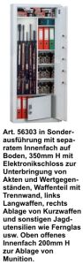 Waffenschrank Modell München - Freising 10 Waffenhalter