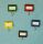Schlüsselanhänger Farbig sortiert, 10er Pack (Farben rot,blau,schwarz,grün,gelb)