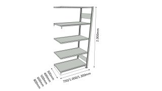 Aufpreis für Rahmen und Fachboden RAL 7035 lichtgrau